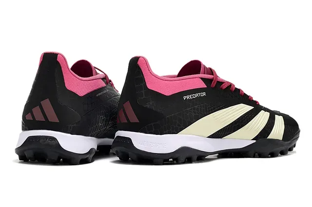 Adidas Predator Black Pink Textured Synthetic Upper Conical Studs Turf Soccer Shoes 5