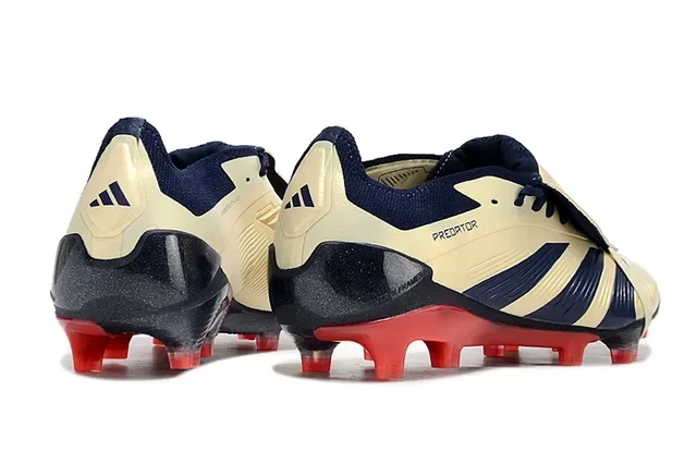 Adidas Predator Cream Navy Red Firm-Ground Soccer Shoes 5