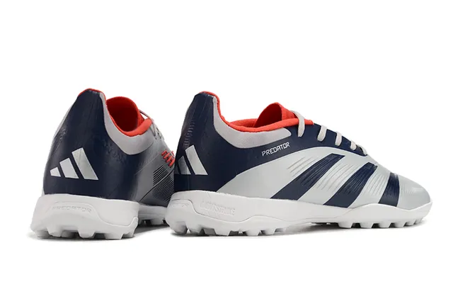Adidas Predator Gray Navy Low-Cut Shoe Asymmetrical Lacing Turf Soccer Shoes 5