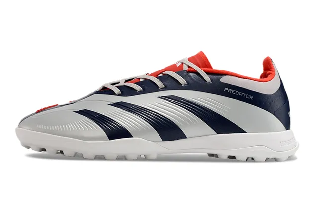 Adidas Predator Gray Navy Low-Cut Shoe Asymmetrical Lacing Turf Soccer Shoes 7