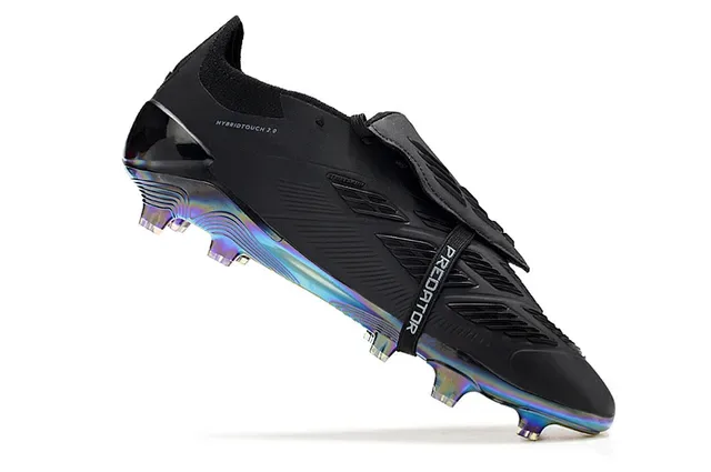 Adidas Predator Laceless Botas de Fútbol Negro Plata Iridiscente Tierra Firme 2