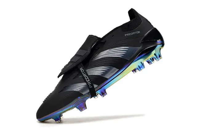 Adidas Predator Laceless Botas de Fútbol Negro Plata Iridiscente Tierra Firme 3