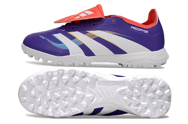 Adidas Predator Purple White Red Turf Sapatos de futebol 7