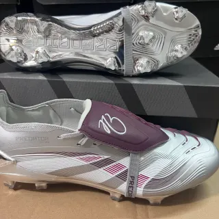 Adidas Predator Plata Violeta Metálico Forro Sintético Patrón Ondulado Antepié FG Zapatos de Fútbol