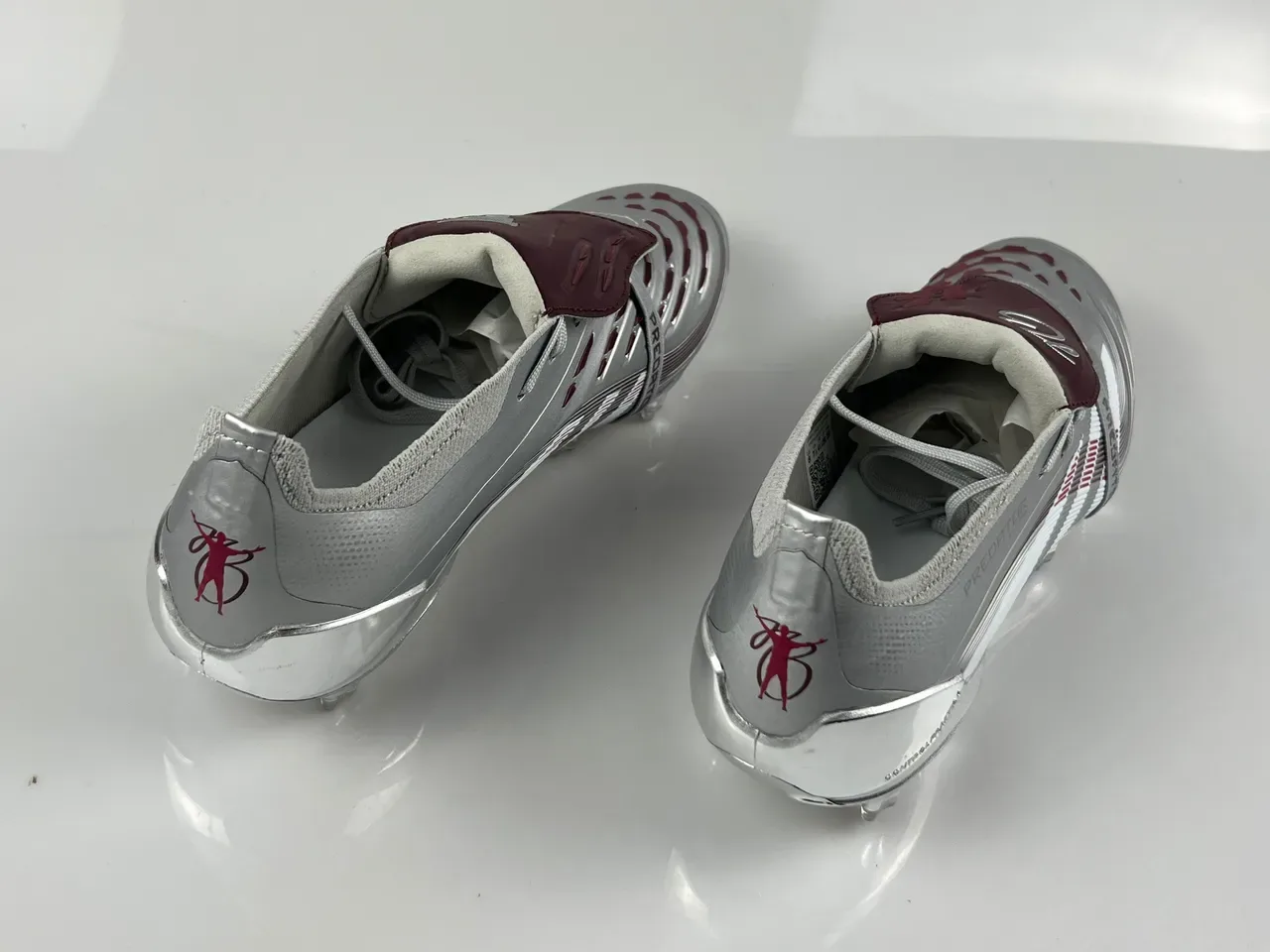 Adidas Predator Silver Purple Metallic Synthetic Upper Wave-Patterned Forefoot Firm-Ground Soccer Shoes 11