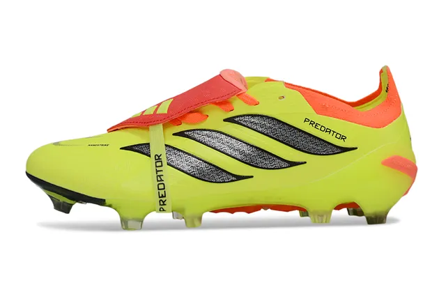 Adidas Predator Chaussures de Football Jaune Orange Néon Détail sur la Partie Supérieure pour Terre Firme 7