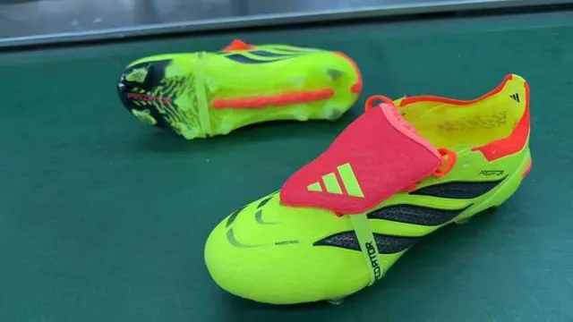Adidas Predator Chaussures de Football Jaune Orange Néon Détail sur la Partie Supérieure pour Terre Firme 8