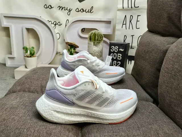 Adidas Pureboost White Knit Lifestyle Sneakers 21