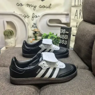 Adidas Samba Black and White حذاء سنيكرز لأسلوب الحياة