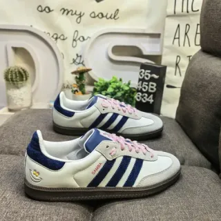 Adidas Samba Classic أبيض بحري وردي أحذية lifestyle