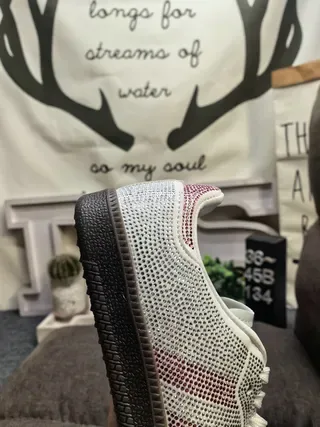 Adidas Samba Crystal-Embellished White and Rose Gold Lifestyle Sneakers 3