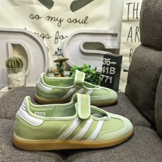 Adidas Samba حذاء رياضي أخضر فاتح مخملي أسلوب حياة