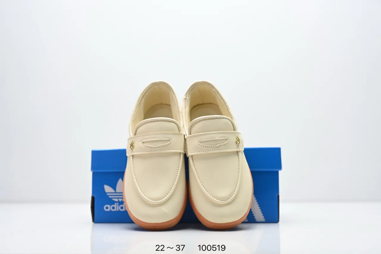Adidas Samba Loafer beige marron slip-on sangle rembourrée loafer 19