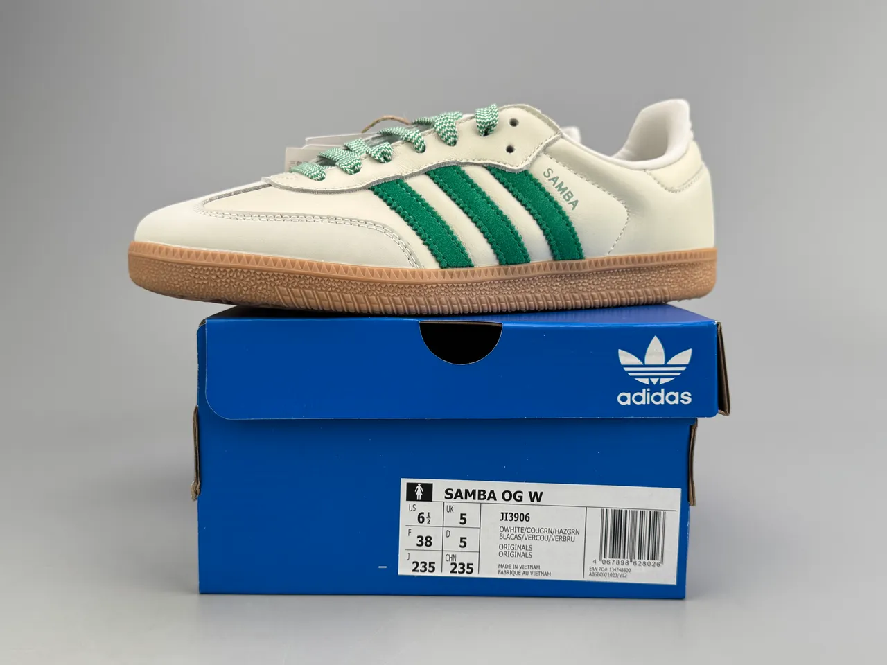 Adidas Samba Off-White and Green Lifestyle Sneakers 2