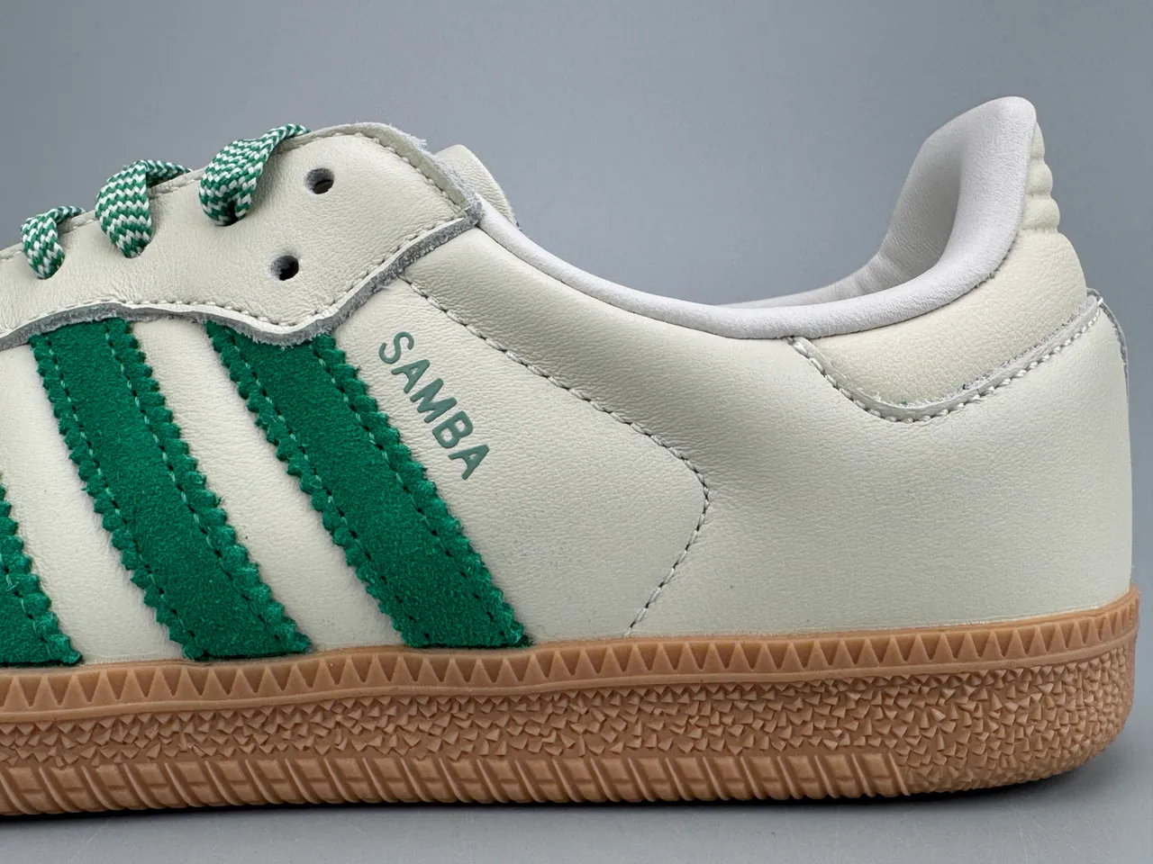 Adidas Samba Off-White and Green Lifestyle Sneakers 5