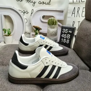Adidas Samba Off-White أسود رمادي Gum أسلوب الحياة سنيكرز