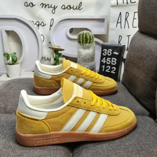 Adidas Samba OG أصفر خردل أبيض أسلوب حياة حذاء رياضي