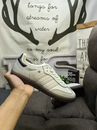 Adidas Samba OG Off-White e Preto Tênis Lifestyle 5