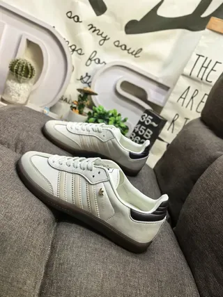 Adidas Samba OG Off-White e Preto Tênis Lifestyle 7
