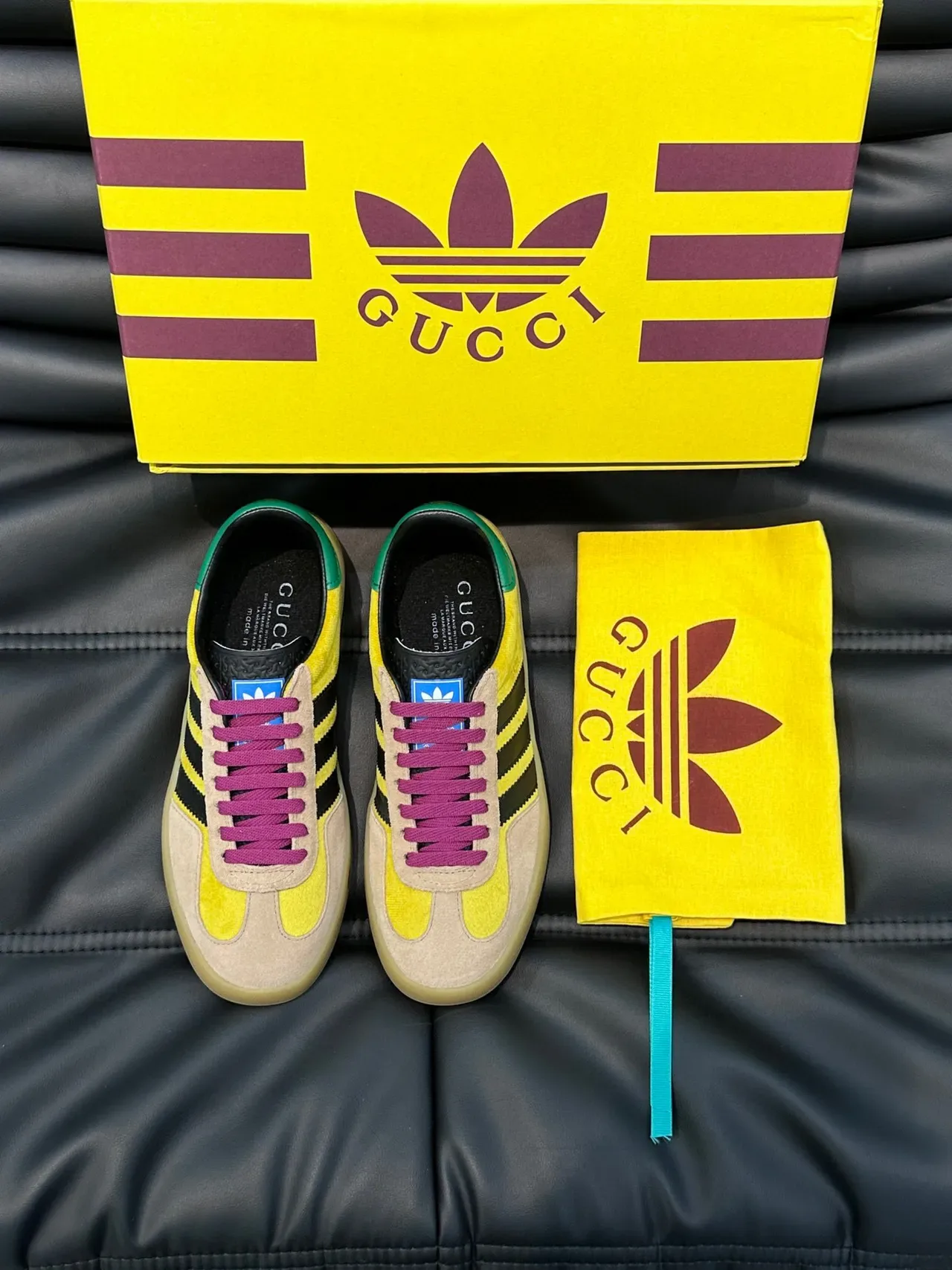 Adidas Samba OG Yellow Beige Magenta Lifestyle Sneakers 9