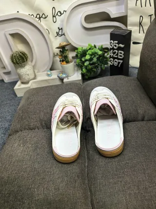 Adidas Samba Pink Textured Stripe Slip-On Lifestyle Sneakers 8