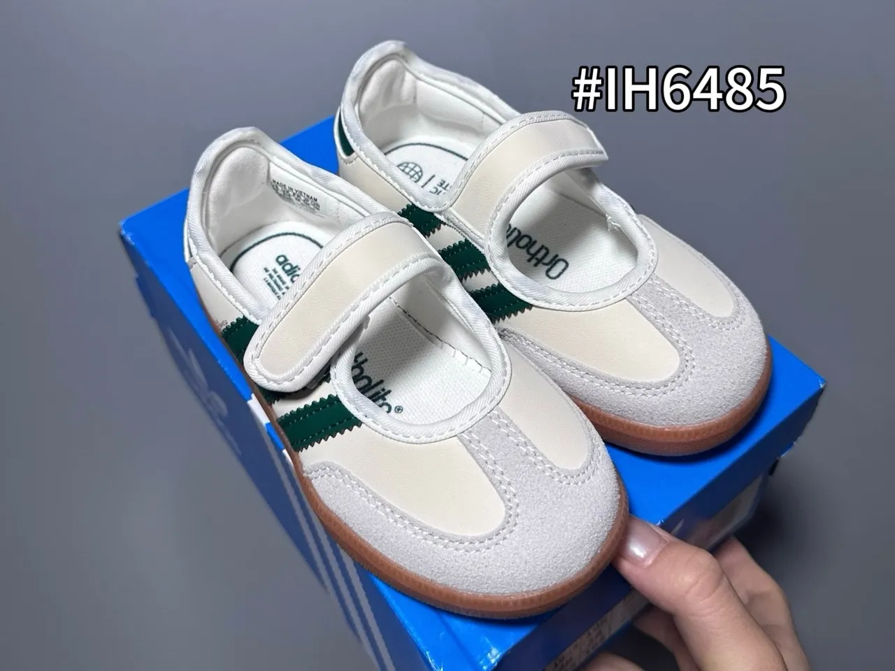 Adidas Samba Vermelho Branco Tira Fixa Solado de Goma Sapatos Mary Jane 6