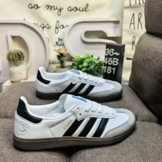 Adidas Samba أبيض وأسود حذاء أسلوب حياة