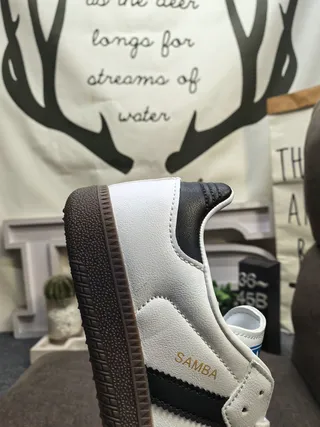 Adidas Samba White and Black Lifestyle Sneakers 23