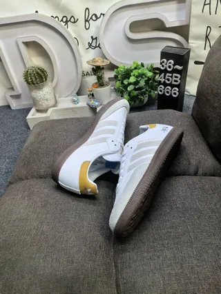 Adidas Samba White Black Gray Lifestyle Sneakers 6