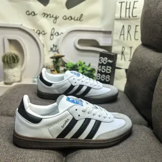 Adidas Samba أبيض أسود جيل حذاء رياضي أسلوب حياة