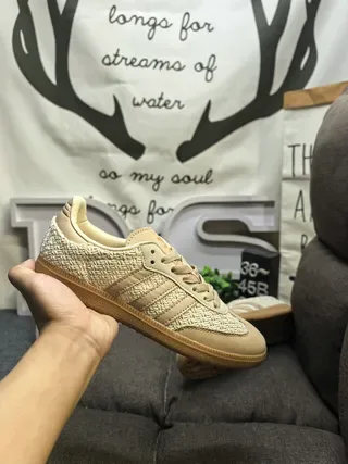 Adidas Samba বোনা বেইজ লাইফস্টাইল স্নিকার্স 5