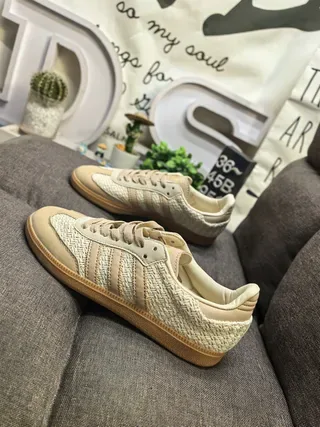 Adidas Samba বোনা বেইজ লাইফস্টাইল স্নিকার্স 7