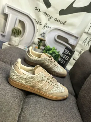 Adidas Samba বোনা বেইজ লাইফস্টাইল স্নিকার্স 9