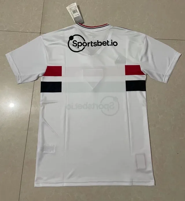 Adidas São Paulo FC 2023/24 Domicile Blanc Rouge Noir Maillot 3
