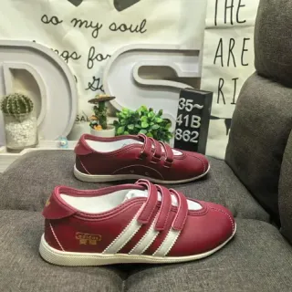 أديداس سبيزيال أحمر أبيض Velcro حزام إغلاق ثلاث شرائط لوح جانبي حذاء رياضي أسلوب حياة