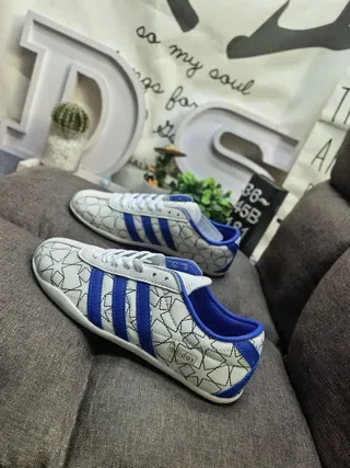 Adidas Spezial blanco y azul Star-Line zapatillas lifestyle 7