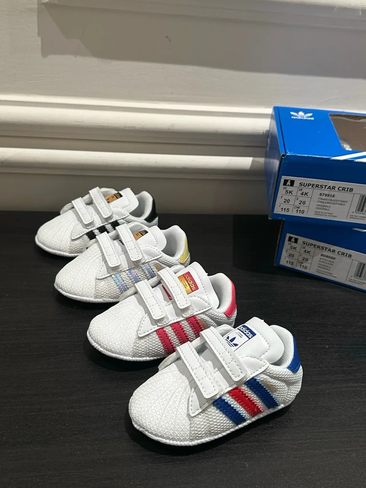 Adidas Superstar Crib Tênis Lifestyle de Listras Pretas 2