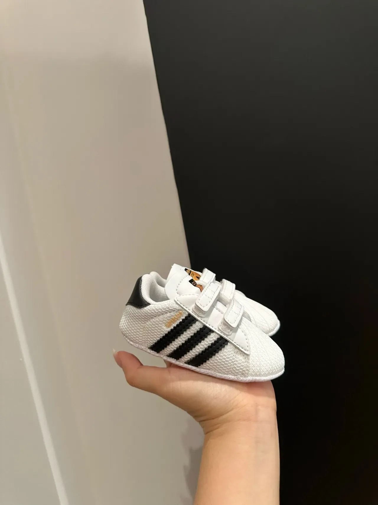 Adidas Superstar Crib Tênis Lifestyle de Listras Pretas 9
