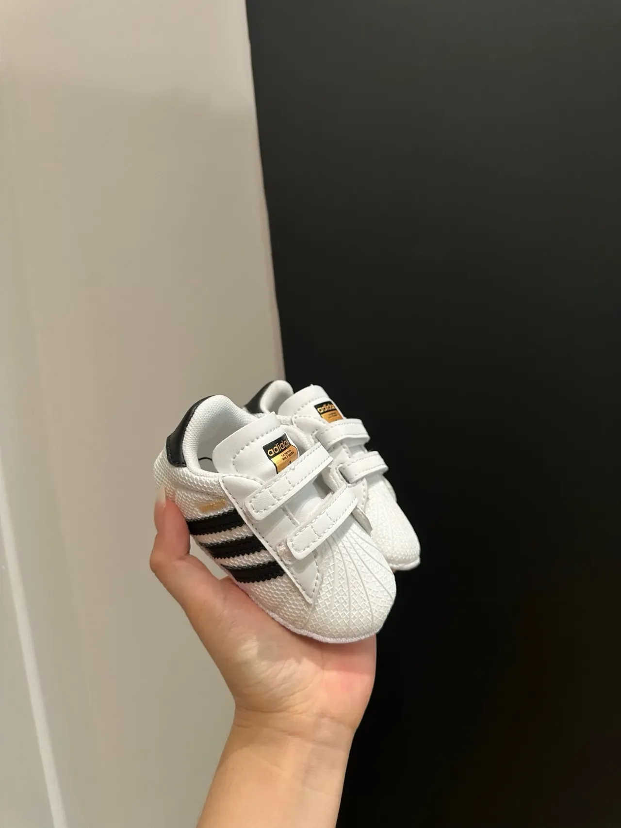 Adidas Superstar Crib Tênis Lifestyle de Listras Pretas 11