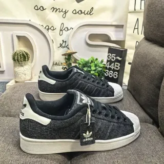 Adidas Superstar Heather Negro y Blanco Lifestyle Sneakers