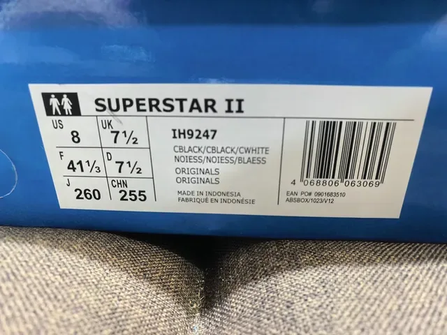 Adidas Superstar Heather Noir et Blanc Lifestyle Sneakers 2