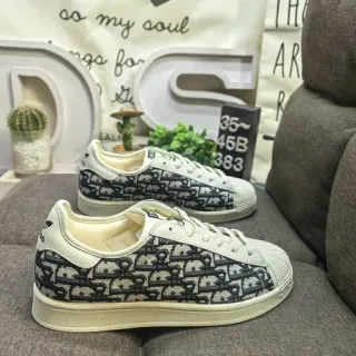 Adidas Superstar Jacquard Monogram Off-White حذاء لايف ستايل