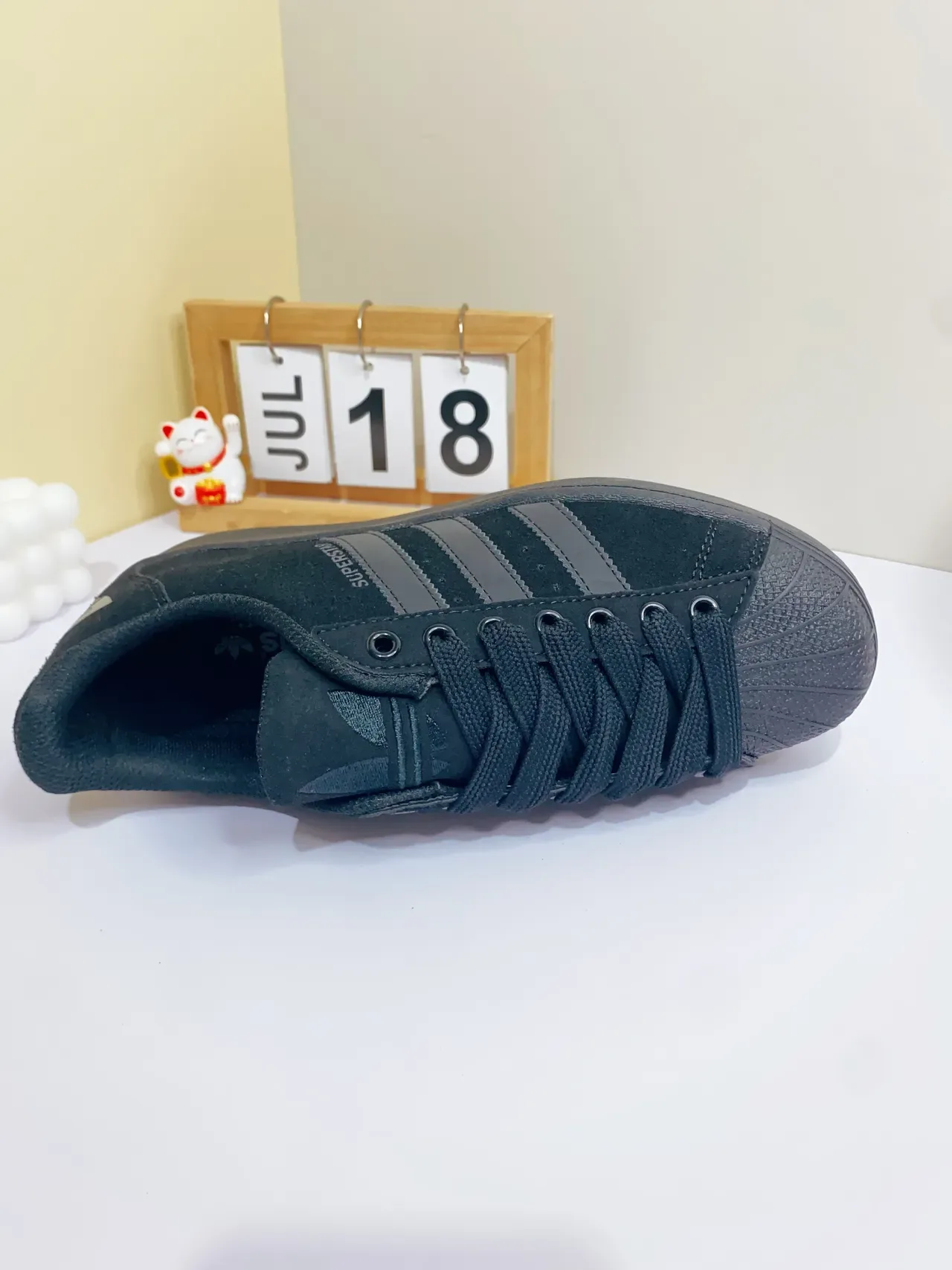 Adidas Superstar Tênis lifestyle monocromáticos pretos 4
