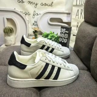 Adidas Superstar Off-White and Black Lifestyle Sneakers