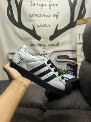 Adidas Superstar White and Black Lifestyle Sneakers 5