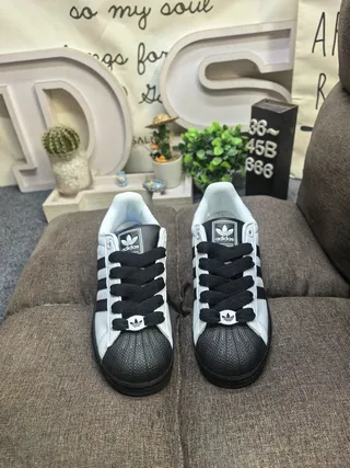 Adidas Superstar White and Black Lifestyle Sneakers 10