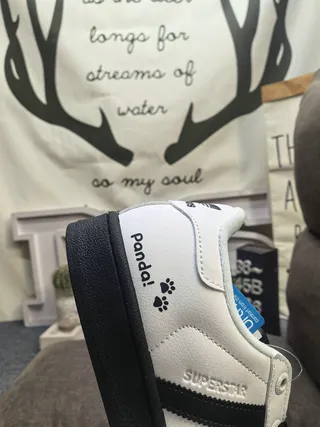 Adidas Superstar White and Black Lifestyle Sneakers 13