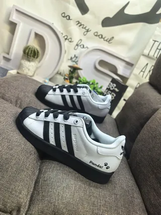 Adidas Superstar White and Black Lifestyle Sneakers 17