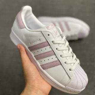أديداس سوبرستار White و Dusty Pink أحذية رياضية لايف ستايل