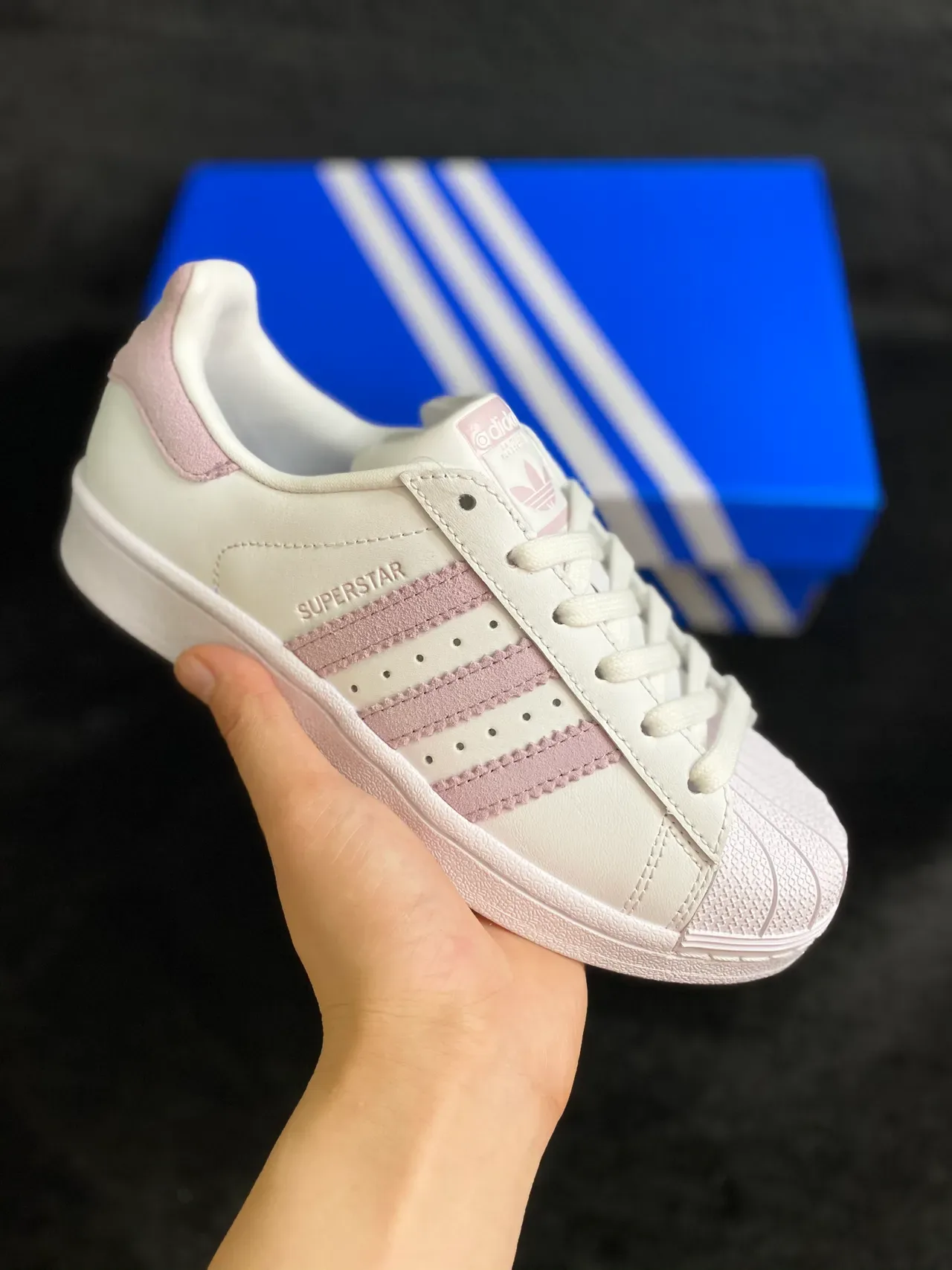 Adidas Superstar White y Dusty Pink Zapatillas Lifestyle 9